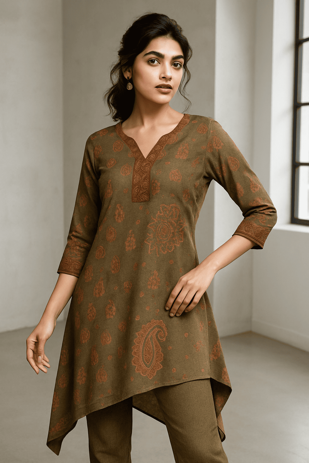 The Solid Poplin Kurti