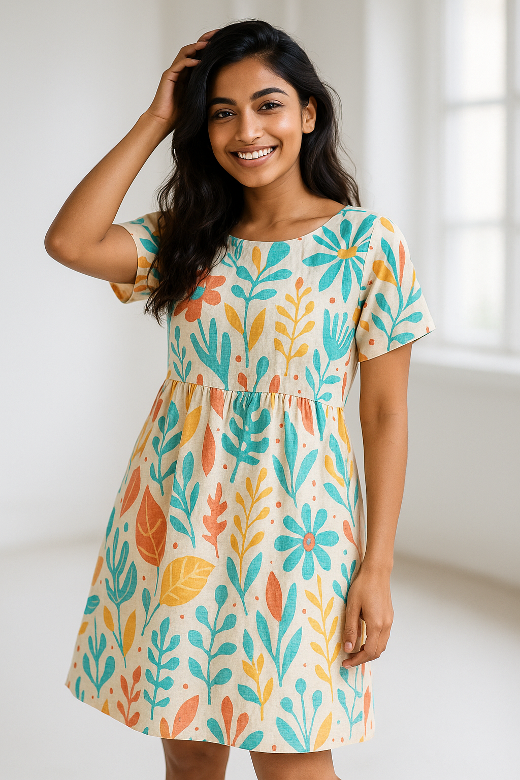 The Abstract Art Midi Dress