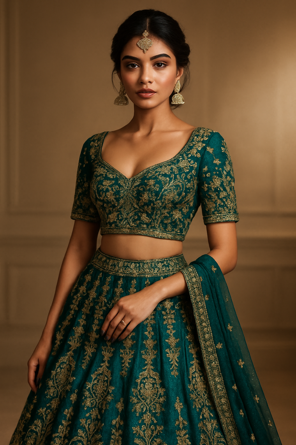 The Rajwada Emerald Bridal Set