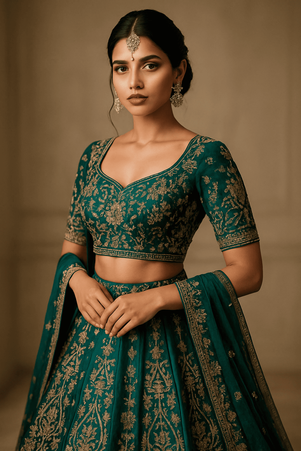 The Sapphire Velvet Reception Gown